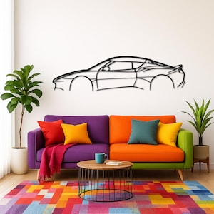 Ev*ora Classic Metal Silhouette Wall Art | Car Guy Gift | Car Decor | Gift For Car Lovers | Metal Car Wall Decor | Birthday Gifts