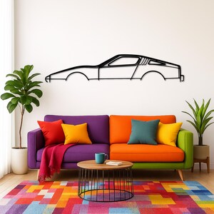 S*V1 Classic Silhouette Metal Wall Art | Car Guy Gift | Car Decor | Gift For Car Lovers | Metal Car Wall Decor | Birthday Gifts