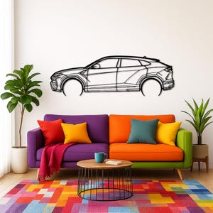 Ur * us Detaillierte Silhouette Metall Wand Kunst | Auto Kerl Geschenk | Auto Dekor | Geschenk für Auto-Liebhaber | Metall-Auto-Wand-Dekor | Geburtstags-Geschenke