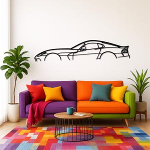 Vi*per Gen 5 Classic Silhouette Metal Wall Art | Car Guy Gift | Car Decor | Gift For Car Lovers | Metal Car Wall Decor | Birthday Gifts