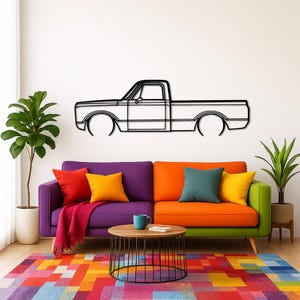 C-10 1971 Detailed Silhouette Metal Wall Art | Car Guy Gift | Car Decor | Gift For Car Lovers | Metal Car Wall Decor |Birthday Gifts