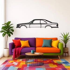 560 S*EC 1991 Classic Silhouette Metal Wall Art | Car Guy Gift | Car Decor | Gift For Car Lovers | Metal Car Wall Decor | Birthday Gifts