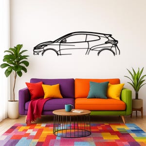Yar*is GR 2020 Classic Silhouette Metal Wall Art | Car Guy Gift | Car Decor | Gift For Car Lovers | Metal Car Wall Decor | Birthday Gifts