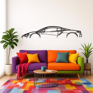 Mc*l Art*ura Classic Silhouette Metal Wall Art | Car Guy Gift | Car Decor | Gift For Car Lovers | Metal Car Wall Decor | Birthday Gifts