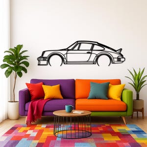 9*11 S*C Gr*oup 4 Detailed Silhouette Metal Wall Art | Car Guy Gift | Car Decor | Gift For Car Lovers | Metal Car Wall Decor |Birthday Gifts