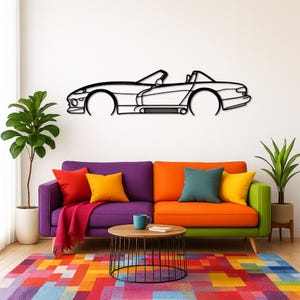 Vi*per 1993 RT10 Detailed Silhouette Metal Wall Art | Car Guy Gift | Car Decor | Gift For Car Lovers | Metal Car Wall Decor | Birthday Gifts