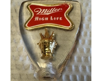 Miller ölkransknopp MILLER HIGH LIFE Lucite Akryl 1960-tal