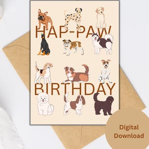Tarjeta de feliz cumpleaños - ¡Feliz cumpleaños! - Perros lindos