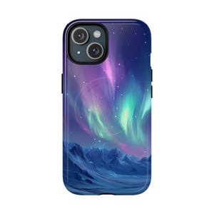 Arctic Northern Lights iPhone Case, Magnetic Phone Cover, Northern Lights MagSafe Case, Aurora Borealis Phone Cover, Winter Phone Case