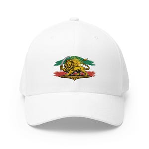 Lion and Sun Persian Flag Cap | Embroidered Structured Hat