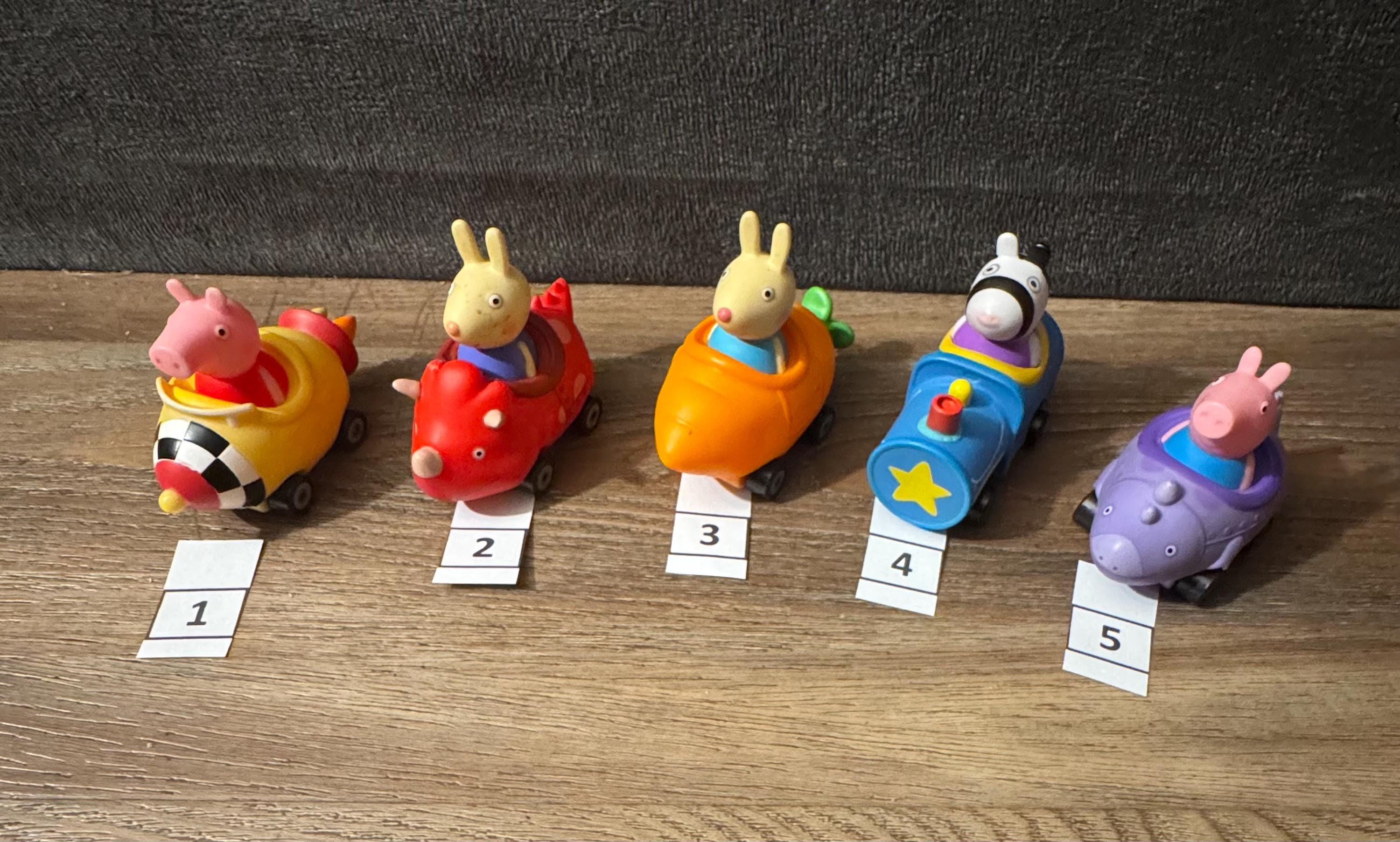 Peppa Pig Vintage Figures, Rare, Peppa Sliders, Crown, Costume and