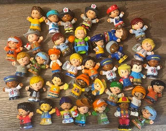 Fisher Price BOY Little People Figures Find your VINTAGE Character Figures, Occupation, Bendable, Career, Old School