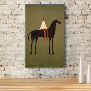 Horse Wall Art Digital Download, Minimalist Equestrian Print, Boho Japandi Decor, Modern Surreal Poster image 18