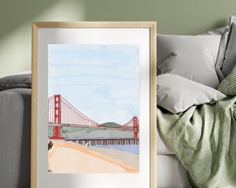 Printable, Original Golden Gate Bridge Wall Art