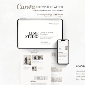 The Editorial LP — A Canva Website Template for Creative Founders and Coaches
