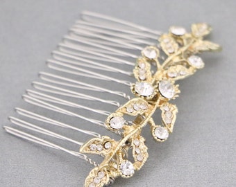 bridal veil comb bridal rhinestone crystal comb crystal bridal hair comb Rose Gold Bridal comb Wedding hair jewelry Bridal hair accessories