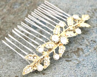 Crystal Bridal Hair Comb Silver Rhinestone Wedding Accessory Rose Gold Wedding hair clip Bridal hair jewelry Wedding Gold comb Wedding Comb
