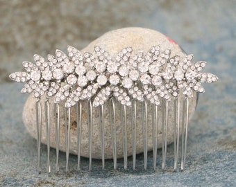 Rose Gold Bridal Headpieces Silver Wedding hair comb Boho hair piece Wedding hair jewelry Bridal hair comb Rhinestone hair pins Side hairpin