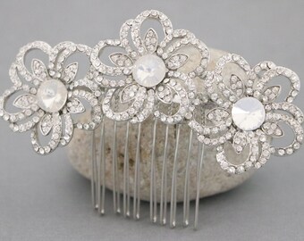 Bridal hair accessory Wedding hair comb Bridal hair comb Crystal hair comb Wedding hair accessories White opal hair comb Hair piece Blue pin