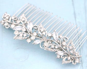 Silver Rhinestone Wedding Headpiece Gold Bridal hair clip Rose gold Wedding hair jewelry Bridal hair comb Wedding comb Bridal hair piece