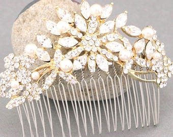 Bridal Hair Comb Rhinestone Wedding Headpiece Small or Large Wedding hair clip Crystal hair comb Wedding hair piece Wedding comb Bridal comb