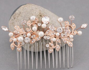 Wedding comb Side Bridal headpiece Bridal hair jewelry Rhinesone Wedding hair comb Bridal hair piece Wedding hair accessories hair pins Boho