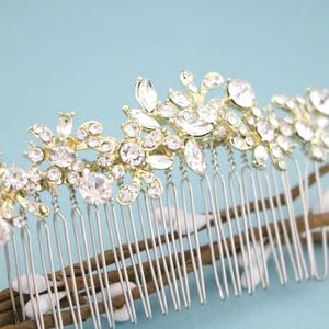 Wedding hair accessories for bun Gold Wedding comb headpiece Wedding hair jewelry Bridal hair jewelry Wedding hair comb Rosegold Bridal comb