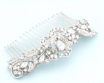 Crystal Bridal Hair Comb Silver Bridal hair accessories Wedding headpiece Wedding hair clip Bridal hair piece Wedding hair comb Gold hairpin