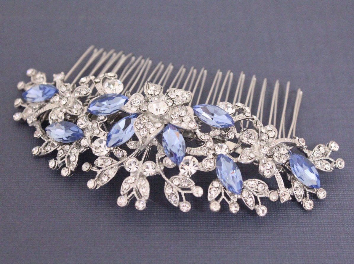 Bohemian Bridal headpiece Crystal hair barrette Bridesmaid | Etsy