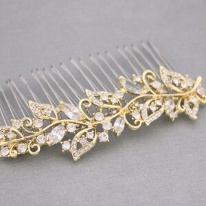 Boho Wedding hair comb Rose gold hair comb Wedding Bridal hair comb Crystal Hair Piece Wedding hair accessories Rose gold hair piece Crystal Gold tone