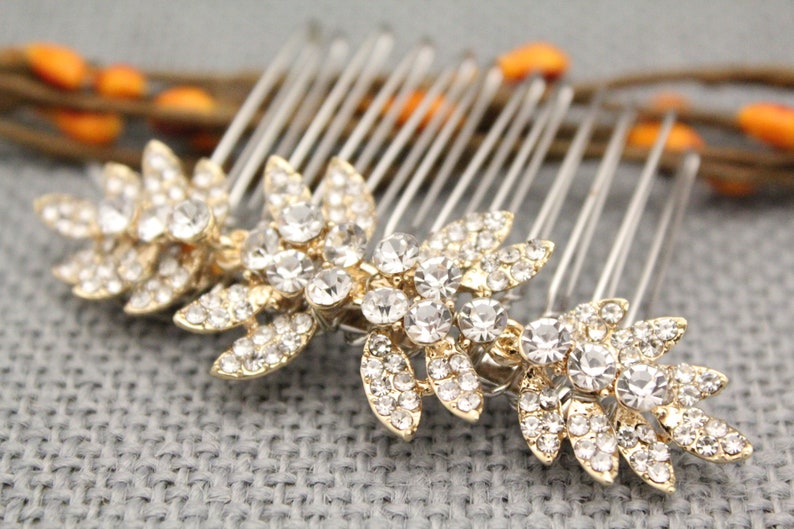 Wedding Hair Accessories Gold Hair Clip Wedding Hair Comb Etsy