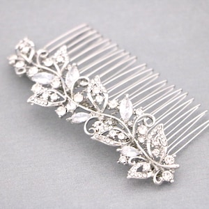 Gold Wedding comb Bridal hair piece Wedding hair clip Bridal hair accessories for bun Bridal hair comb Rhinestone Wedding hair piece Silver