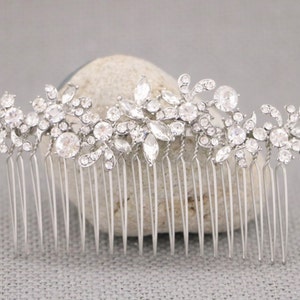 Silver Bridal hair accessories for bun Wedding hair jewelry Bridal hair comb Rhinestone Wedding hair clip Bridal comb Wedding headpiece Gold