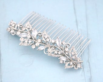 Silver Rhinestone Wedding Hair Comb Bridal Hair Piece Gold veil comb Wedding hair accessories Wedding hair clip Bridal hair jewelry Wedding