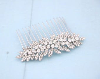 Silver Rhinestone Wedding hair comb Crystal hair comb Wedding hair clip Gold veil comb Bridal hair accessories Rose gold Bridal hair comb