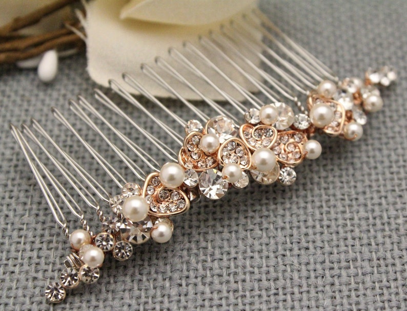 Boho Wedding Hair Accessories Rose Gold Hair Piece Wedding Etsy