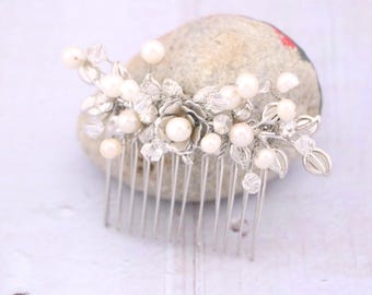 Silver Rhinestone Wedding Updo Accessory Boho Bridal Hair Piece Silver Bridal Hair Comb Rose gold Bridal hair clip Gold veil comb Wedding