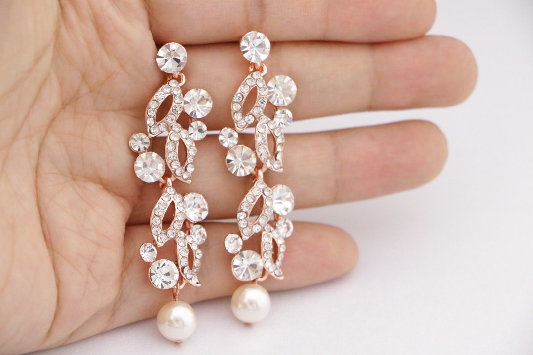 Janefashions Orecchini Pendenti Cristallo Austriaco Strass Blu - E2079N, Leva A Bilanciere
