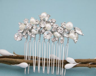 rose gold wedding comb Side bridal headpiece Small Wedding hair comb Large Bridal hair comb Gold veil comb Wedding hair accessories for bun