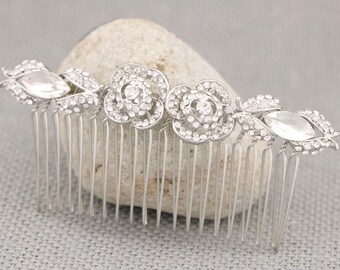 sparkle hair comb bridal side headpiece Wedding Hair Accessories for bun Bridal hair comb undo Crystal headpiece Wedding hair comb Bridal