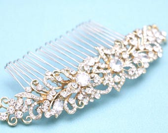 Rhinestone Wedding Hair Comb - Bridal Hair Accessory Rose gold hair piece Wedding hair clip Bridal hair comb Silver wedding comb Bridal comb