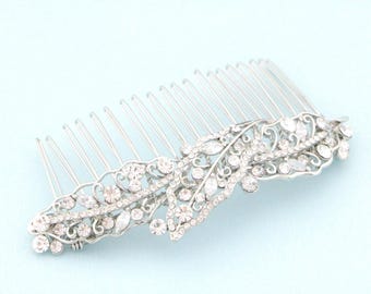 Silver Wedding headpiece Crystal Wedding hair accessories Bridal hair clip Wedding hair piece Wedding hair comb Bridal hair clip Gold comb