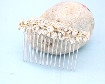 Crystal Bridal Hair Comb Rhinestone Wedding Headpiece Rose gold Bridal hair clip Wedding hair accessories Bridesmaid hair piece Wedding comb