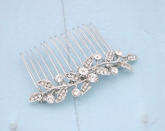 Crystal Silver Bridal hair comb Rhinestone Bridal hair accessroies Wedding hair clip Gold Bridal hair piece Rose gold Wedding hair comb Boho