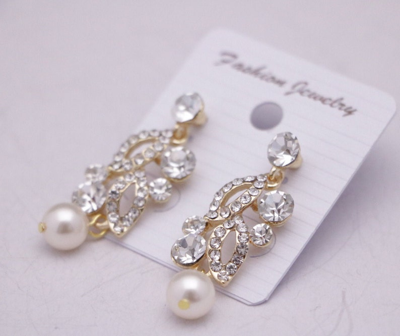 wedding earrings for brides pearl bridal earring and hair comb set crystal earrings chandelier Wedding hair comb earrings Bridal hair comb