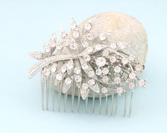 Silver Wedding hair accessories Bridal headpiece Wedding hair clip Crystal hair comb Rhinestone Wedding comb Bridal hair piece Bridal comb