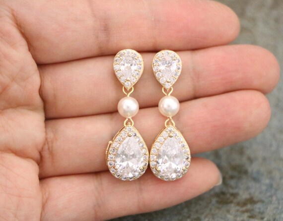 Gold cheap bridesmaid earrings