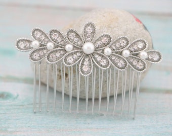 Wedding hair accessories Rhinestone side comb Wedding hair comb Crystal hair piece Bridal hair comb Wedding accessories hair jewelry Bridal