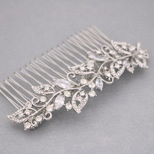 Boho Wedding hair comb Rose gold hair comb Wedding Bridal hair comb Crystal Hair Piece Wedding hair accessories Rose gold hair piece Crystal Silver tone