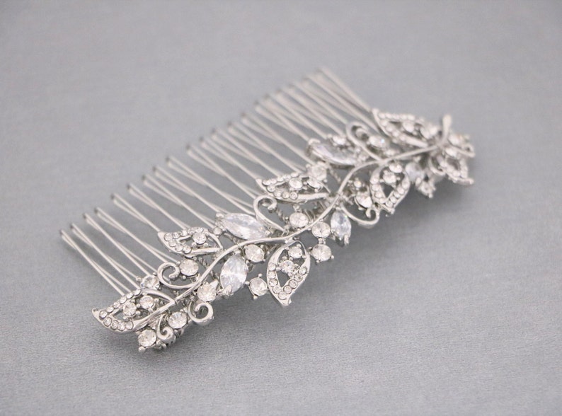 Boho Wedding hair comb Rose gold hair comb Wedding Bridal hair comb Crystal Hair Piece Wedding hair accessories Rose gold hair piece Crystal Silver tone